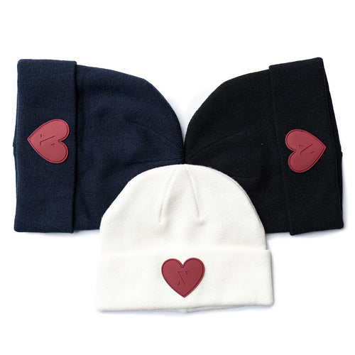 Rubber Heart Kids Cuffed Beanies