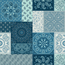 Load image into Gallery viewer, Coastal Paisley Scarf (Square Scarf + Pretied)
