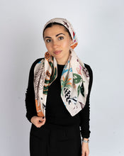 Load image into Gallery viewer, Riviera Sketch Scarf (Square Scarf + Pretied)