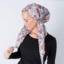 Load image into Gallery viewer, Harvest Meadow Headscarf (Square, Square w/ non visible grip, Pretied w/ grip, open back Pretied w/ grip)