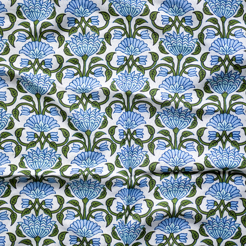 Periwinkle Floral Tichel (Square, Square w/ non visible grip, Pretied w/ grip, 2 in 1 Pretied w/ grip)