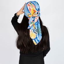 Load image into Gallery viewer, Citrus Stamp Scarf (Square Scarf + Pretied)