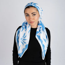 Load image into Gallery viewer, Santorini Sun Scarf (Square Scarf + Pretied)