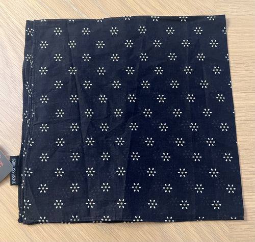 Black Dainty Floral Bandana