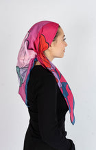 Load image into Gallery viewer, Electric Bloom Scarf (Square Scarf + Pretied)