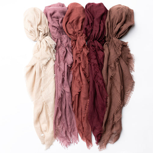 Solid Pretieds W/ Fringe Edges (More Colors)