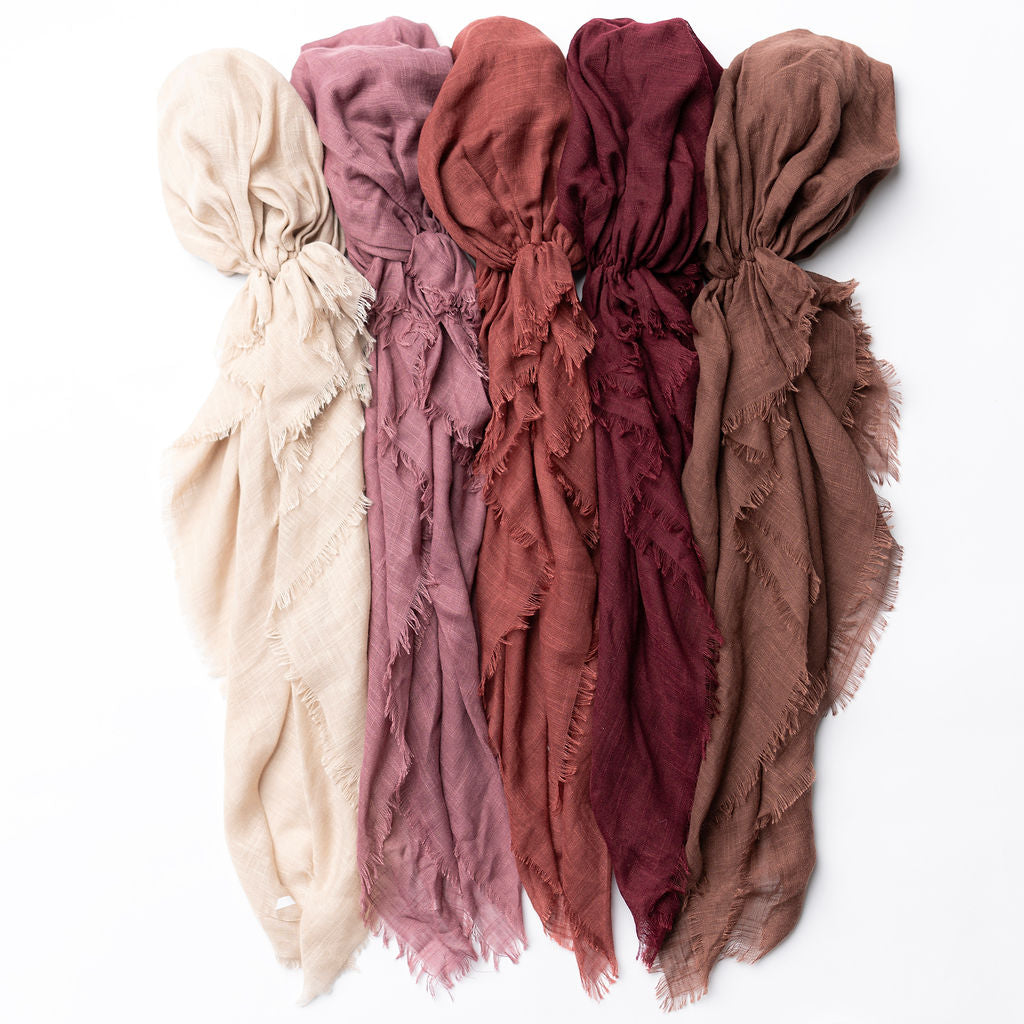 Solid Pretieds W/ Fringe Edges (More Colors)