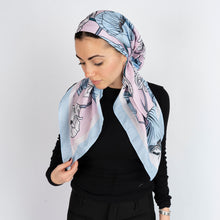 Load image into Gallery viewer, Powder Bloom Scarf (Square Scarf + Pretied)