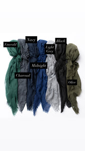 Solid Pretieds W/ Fringe Edges (More Colors)