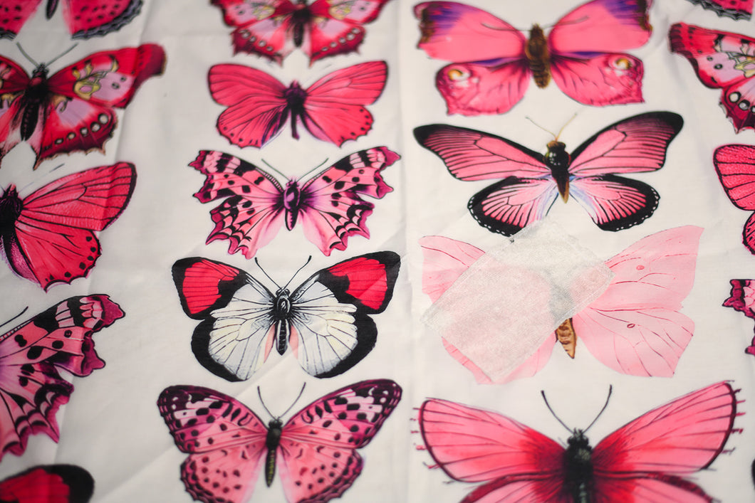 Hot Pink Butterfly Tichels