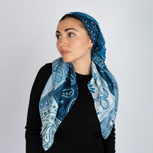 Load image into Gallery viewer, Coastal Paisley Scarf (Square Scarf + Pretied)