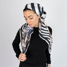 Load image into Gallery viewer, Retro Bloom Scarf (Square Scarf + Pretied)
