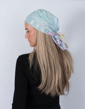 Load image into Gallery viewer, Cotton Candy Bandana Headscarf (Square, Square w/ non visible grip, Pretied w/ grip, open back Pretied w/ grip)
