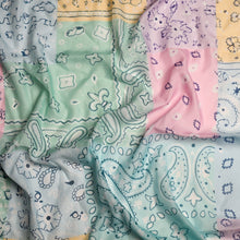 Load image into Gallery viewer, Cotton Candy Bandana Headscarf (Square, Square w/ non visible grip, Pretied w/ grip, open back Pretied w/ grip)