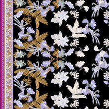 Load image into Gallery viewer, Noir Botanica Scarf (Square Scarf + Pretied)