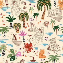 Load image into Gallery viewer, Riviera Sketch Scarf (Square Scarf + Pretied)
