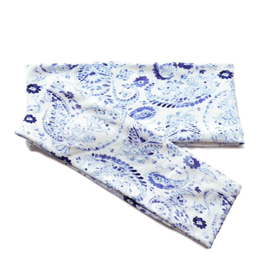 Purple + Blue Paisley Butter Soft Headband (Standard + Skinny Width)