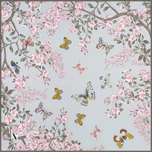 Load image into Gallery viewer, Butterfly Blossom Headscarf (Square, Square w/ non visible grip, Pretied w/ grip, open back Pretied w/ grip)