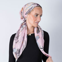 Load image into Gallery viewer, Rosewood Garden Headscarf (Square, Square w/ non visible grip, Pretied w/ grip, open back Pretied w/ grip)