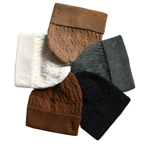 The Cable Knit Cuffed Beanies