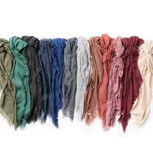 Solid Pretieds W/ Fringe Edges (More Colors)