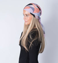 Load image into Gallery viewer, Capri Flutter Headscarf (Square, Square w/ non visible grip, Pretied w/ grip, open back Pretied w/ grip)