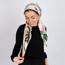 Load image into Gallery viewer, Riviera Sketch Scarf (Square Scarf + Pretied)