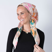 Load image into Gallery viewer, Portofino Picnic Headscarf (Square, Square w/ non visible grip, Pretied w/ grip, open back Pretied w/ grip)