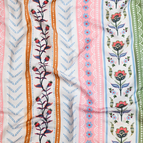 Vintage Floral Stripe Motif Tichels (Square, Square w/ non visible grip, 2 in 1 Pretied w/ grip, Pretied w/ grip)