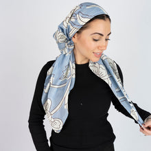 Load image into Gallery viewer, Porcelain Vine Scarf (Square Scarf + Pretied)