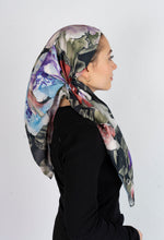Load image into Gallery viewer, Evening Bloom Scarf (Square Scarf + Pretied)