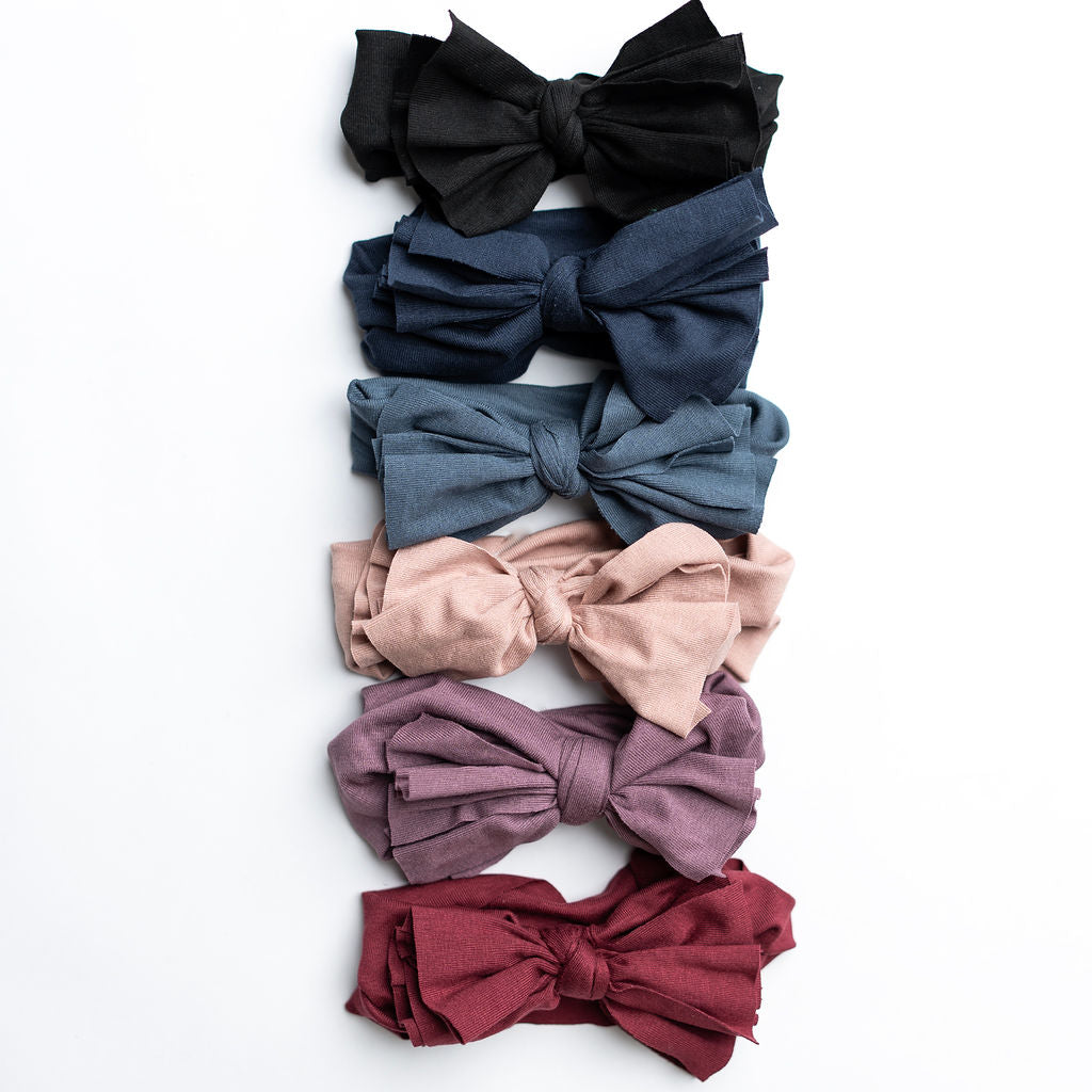 Butter Soft Non Ribbed Baby Bow Headbands FW26