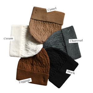 The Cable Knit Cuffed Beanies