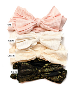 Butter Soft Shimmer Baby Bows