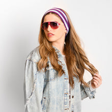Load image into Gallery viewer, Candy Striped Waffle Headband (Skinny Width)