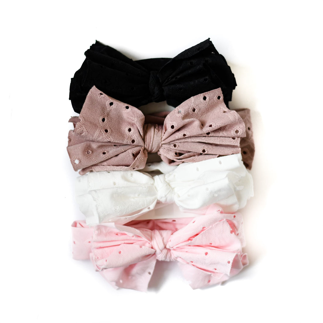 Eyelet Baby Bows